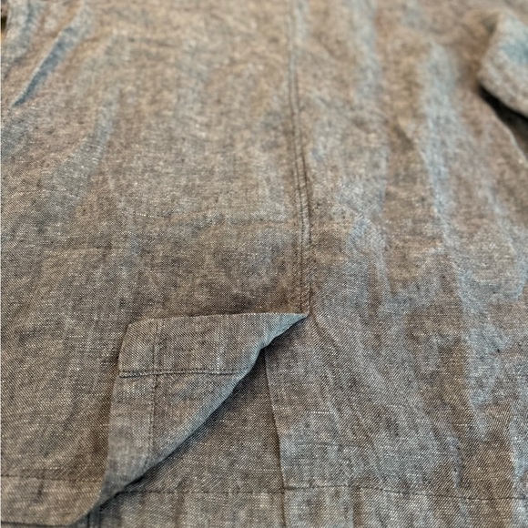 Coldwater Creek Gray Linen Blazer L - Picture 9 of 10